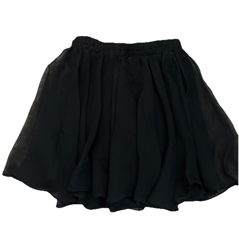 Vtg Chiffon Ruffles Skirt Petticoat Layered Skort Mini Culotte Skirts Grunge